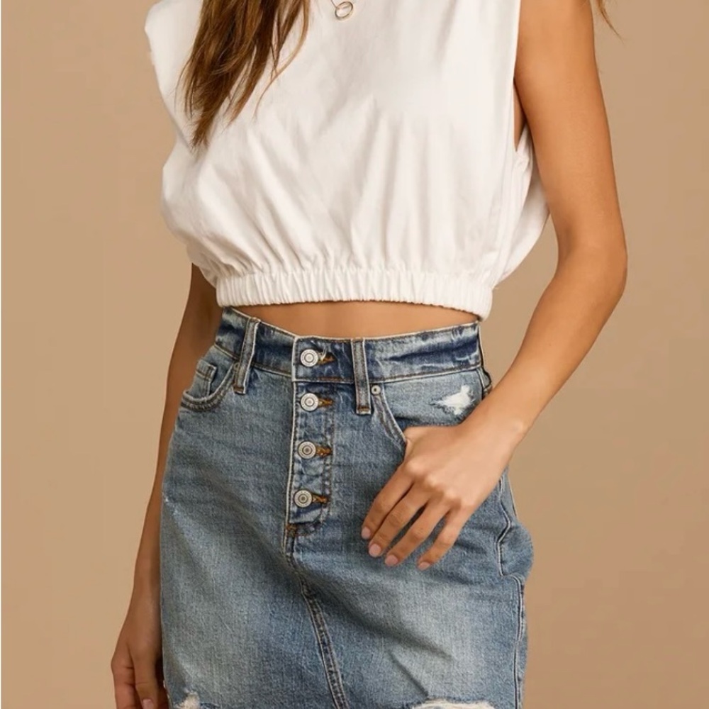 Eunina Blue Denim Mini Skirt